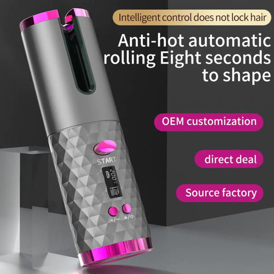 Automatic Rechargeable Rotating Hair Curler